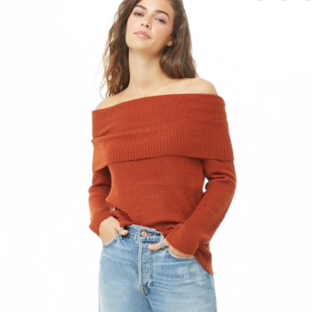 Rust orange sweater